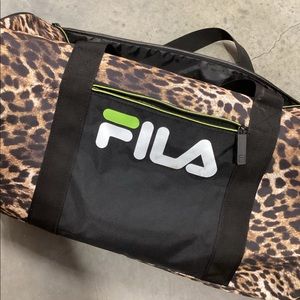 FILA Leopard Print Sport Duffel Bag